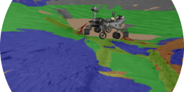 Rover on the surface of Mars