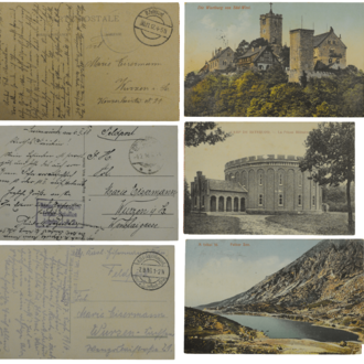 Beispiele für historische Postkarten