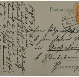 Beispiel einer historischen Postkarte
