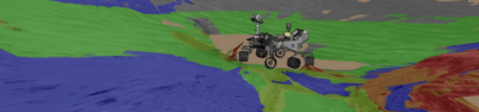 Rover auf der Oberfläche des Mars