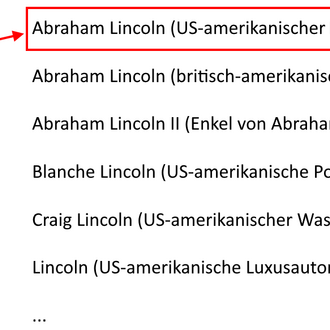 Ein Beispiel für das Named Entity Linking