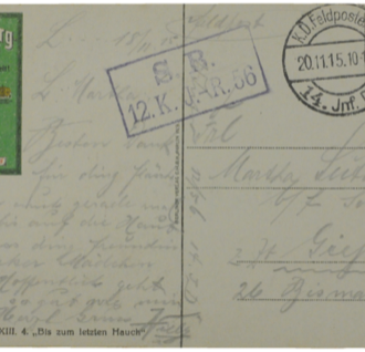 Beispiel einer historischen Postkarte