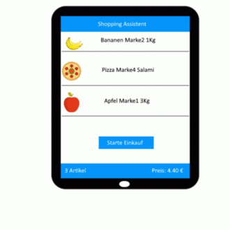 Beispiel für den Aufbau der smart shopping App