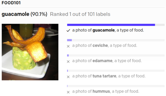 Bildbeschreibungen von bisher unbekannten Bildern. (Oben) Label aus ursprünglichem Datensatz. (Unten) Beschreibung durch Bild-zu-Text Modell ohne Label.